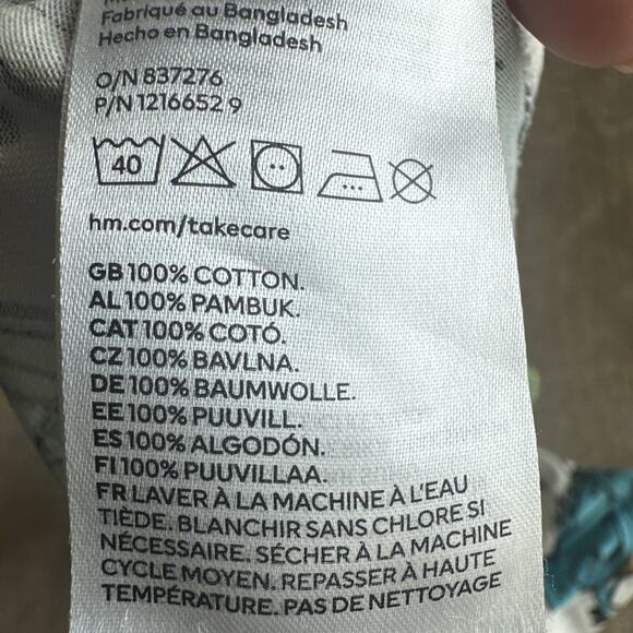 H & M Basic 100% Organic Cotton Short Sleeve T Shirt Tee Dinosaurs Print 6x / 7 - Picture 6 of 7